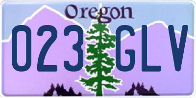 OR license plate 023GLV