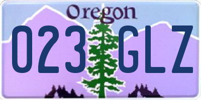 OR license plate 023GLZ