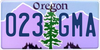 OR license plate 023GMA