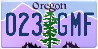 OR license plate 023GMF