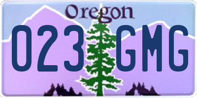 OR license plate 023GMG