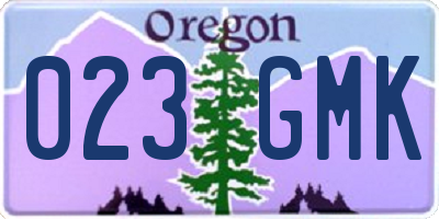 OR license plate 023GMK