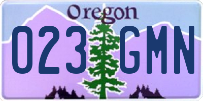 OR license plate 023GMN