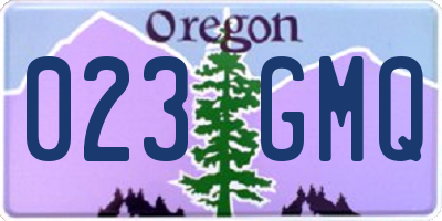 OR license plate 023GMQ