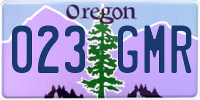 OR license plate 023GMR