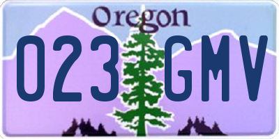 OR license plate 023GMV