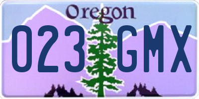 OR license plate 023GMX