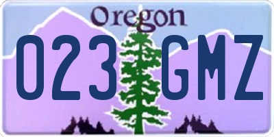 OR license plate 023GMZ