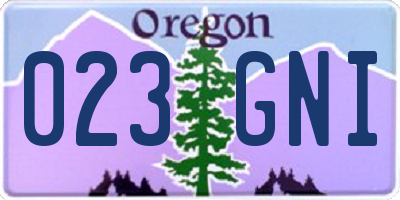 OR license plate 023GNI
