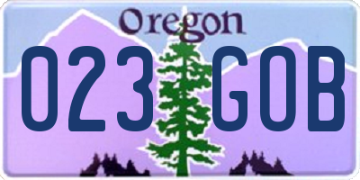 OR license plate 023GOB