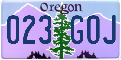 OR license plate 023GOJ