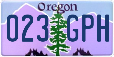 OR license plate 023GPH