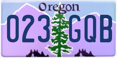 OR license plate 023GQB