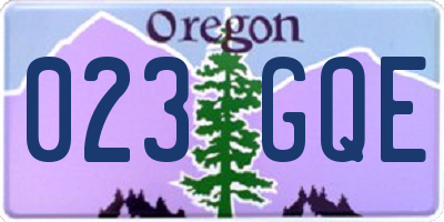 OR license plate 023GQE