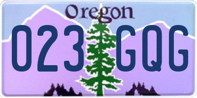 OR license plate 023GQG
