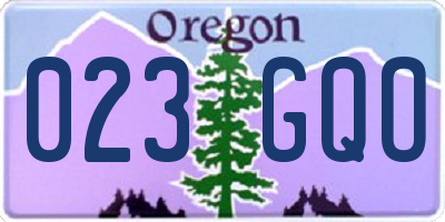 OR license plate 023GQO