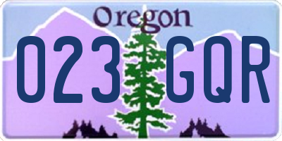 OR license plate 023GQR
