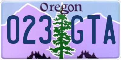 OR license plate 023GTA