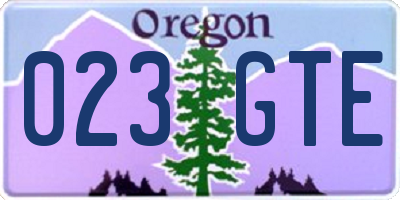 OR license plate 023GTE