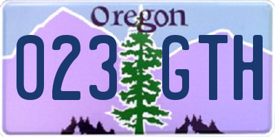 OR license plate 023GTH