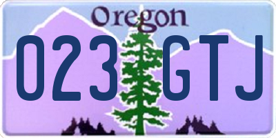 OR license plate 023GTJ