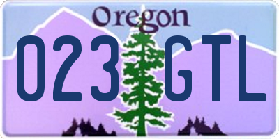 OR license plate 023GTL