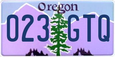 OR license plate 023GTQ