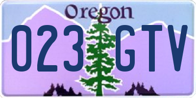 OR license plate 023GTV