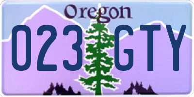 OR license plate 023GTY
