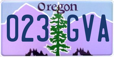 OR license plate 023GVA