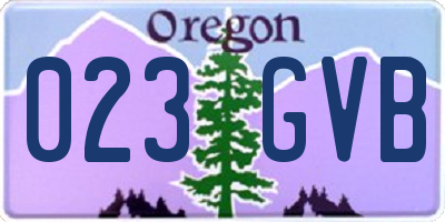 OR license plate 023GVB