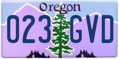 OR license plate 023GVD