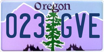 OR license plate 023GVE