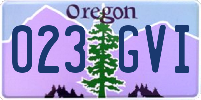OR license plate 023GVI