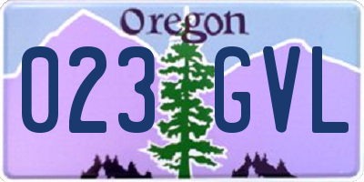 OR license plate 023GVL