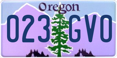OR license plate 023GVO