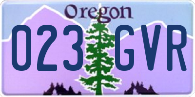 OR license plate 023GVR