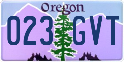 OR license plate 023GVT