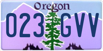 OR license plate 023GVV