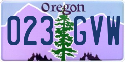OR license plate 023GVW