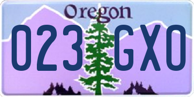 OR license plate 023GXO