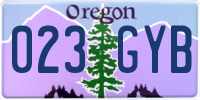 OR license plate 023GYB