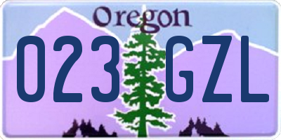 OR license plate 023GZL