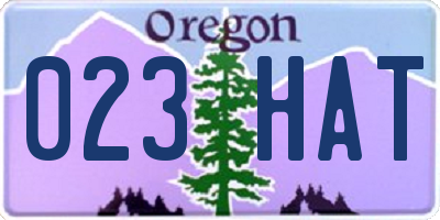 OR license plate 023HAT