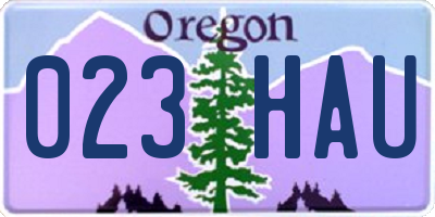 OR license plate 023HAU