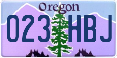 OR license plate 023HBJ