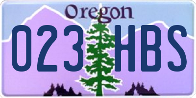 OR license plate 023HBS