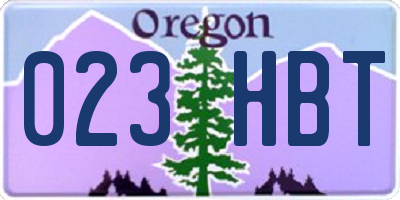 OR license plate 023HBT