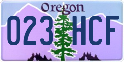 OR license plate 023HCF