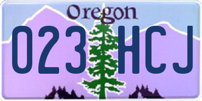 OR license plate 023HCJ